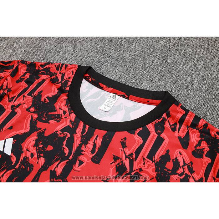 Fato de Treino Manchester United Manga Curta 2023-2024 Vermelho - Calcas Curta